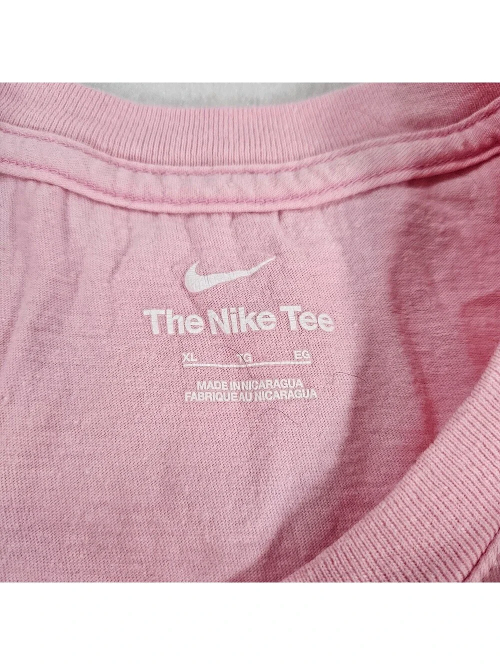 Nike Women's XL Pink Just Do It Graphic T Shirt Short Sleeve Cotton Casual Tee